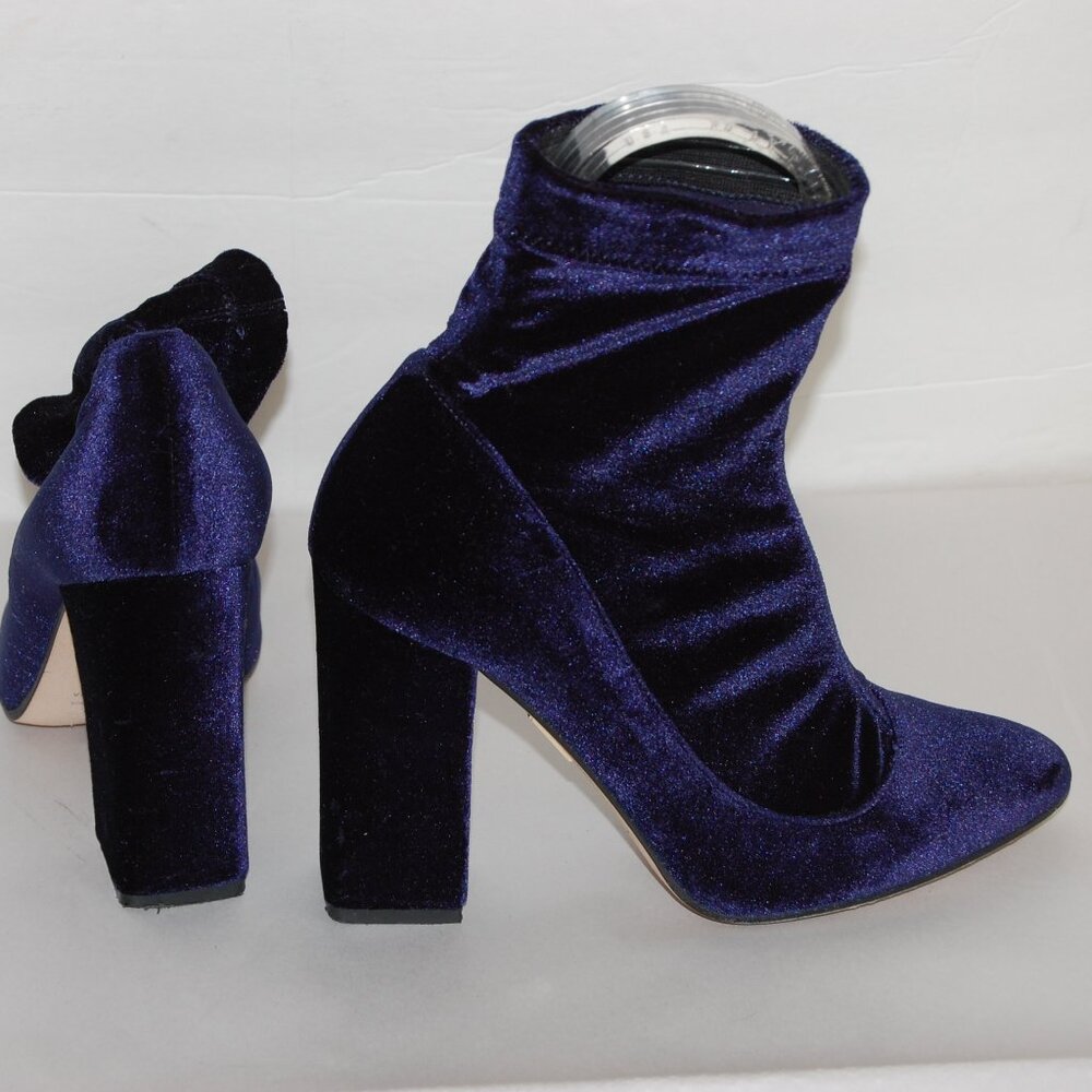 36/6❤️TAMARA MELLON Stretch Velvet Leather High Heels Ankle Boots Bootie ITALY